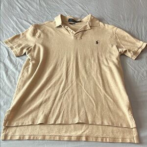 Polo by Ralph Lauren Men's Beige Polo Shirt